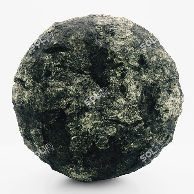 Black Stone VRAY Material 3D model image 1