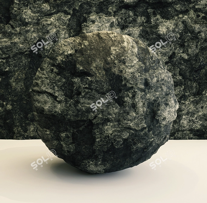 Black Stone VRAY Material 3D model image 4