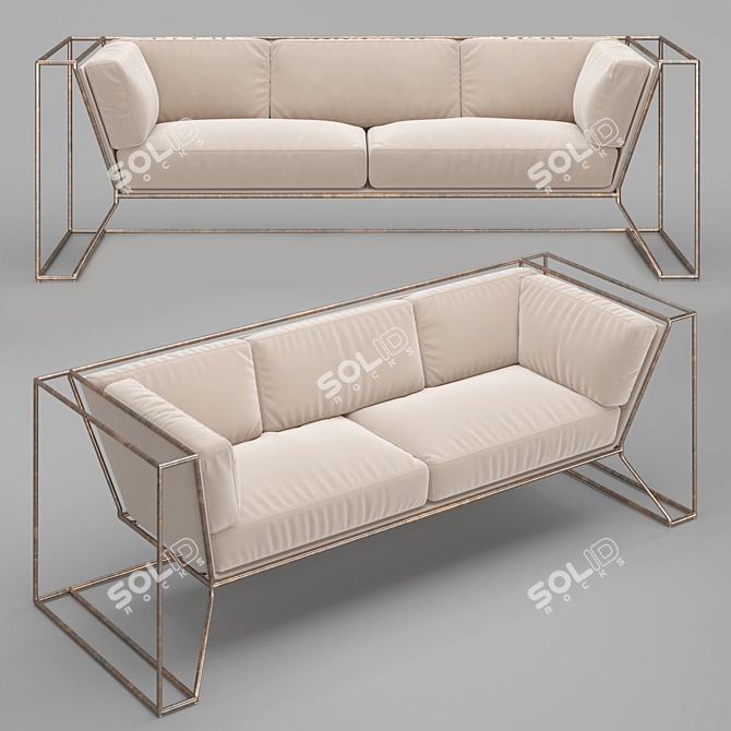 Modern Molly Sofa: Stylish & Comfortable 3D model image 1