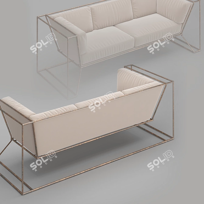 Modern Molly Sofa: Stylish & Comfortable 3D model image 2
