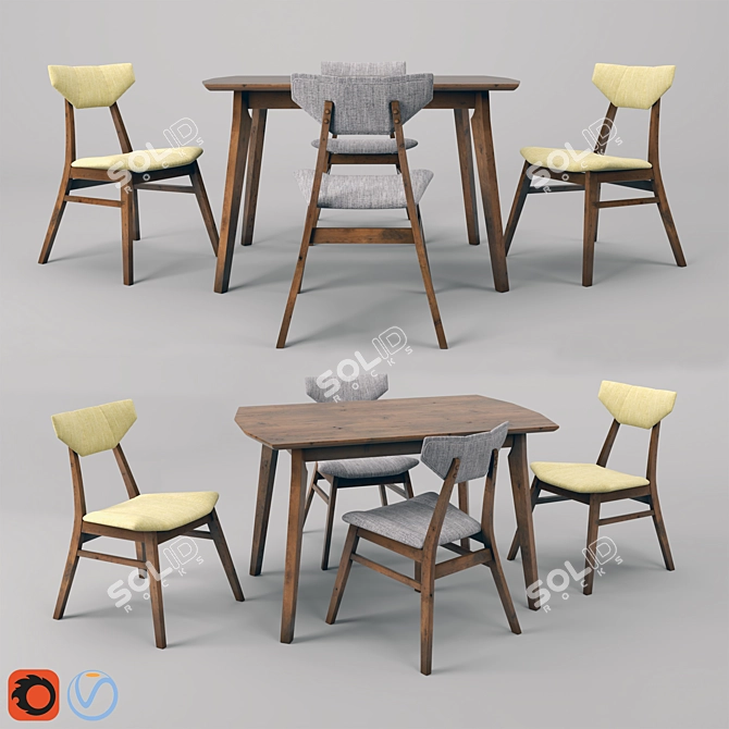 MAGNI Dining Set (Reloading) 3D model image 5