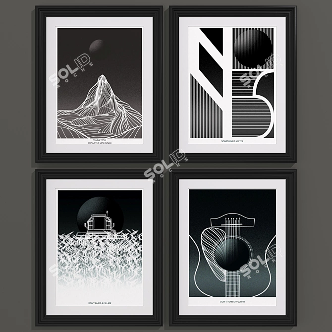 Modern Minimalistic Wall Art 3D model image 1