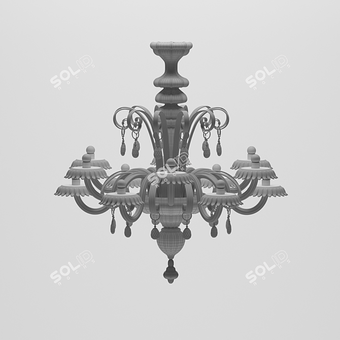 Elegant Rabat Chandelier by Barovier & Toso 3D model image 2
