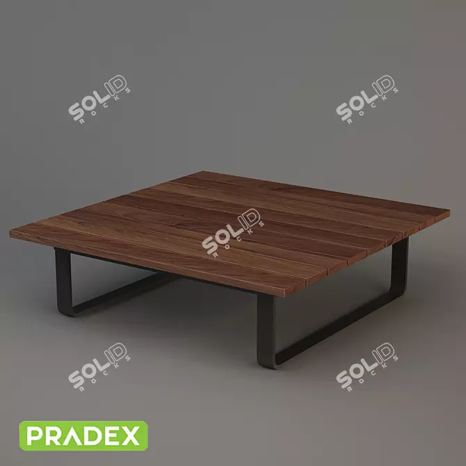 Outdoor-Ready Meranti Table by Pradex 3D model image 1