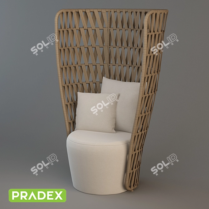 Outdoor Bliss: Hermes Pradex Armchair 3D model image 1