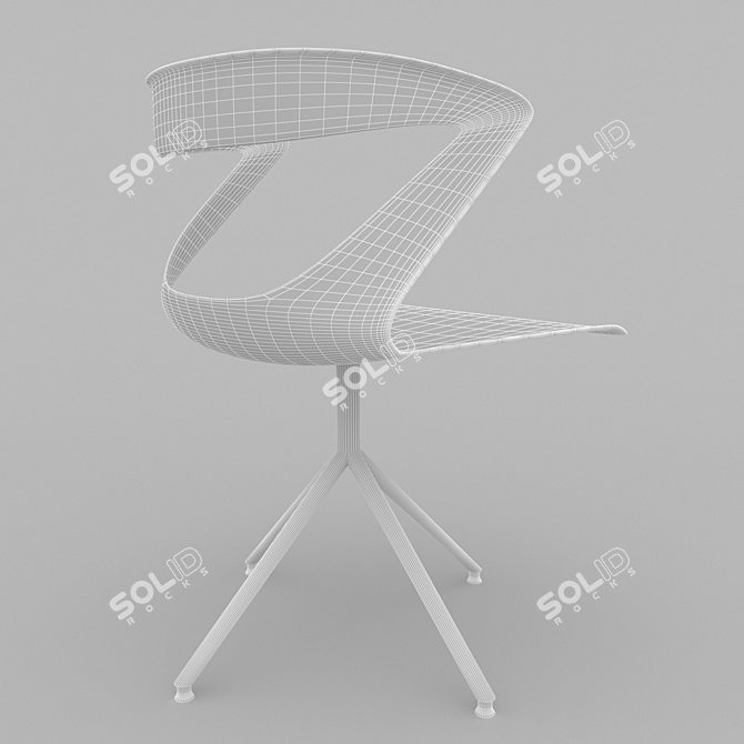 Sleek Ergo Office Chair 3D model image 3