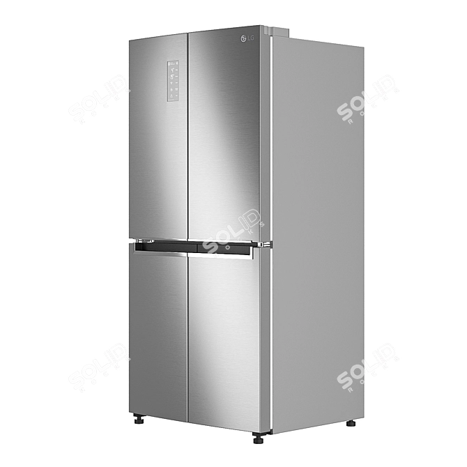 LG GC-B22FTMPL Fridge: Stylish Design, Optimal Size 3D model image 2