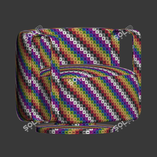 Elegant Kelly Bracelet Armchair 3D model image 5