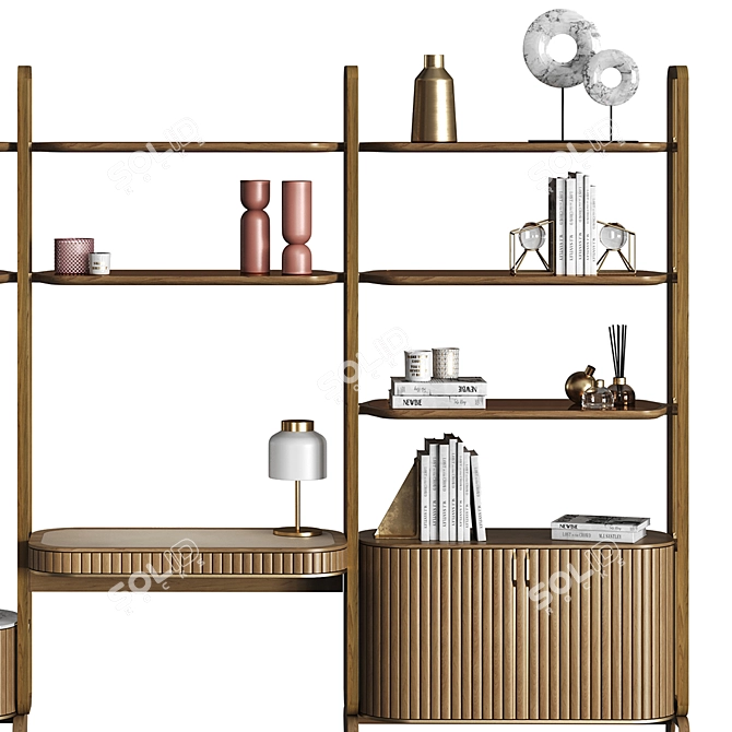 EDEN-ROCK Bookcase: Chic and Functional 3D model image 3