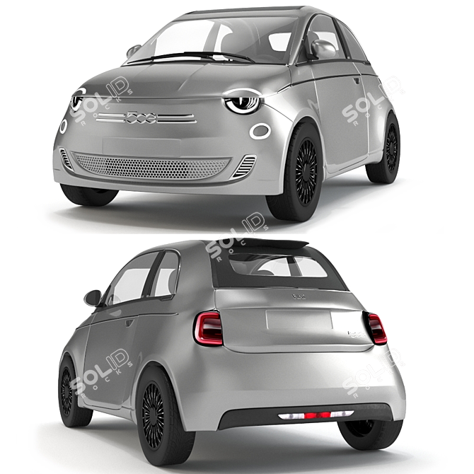  Electric Revolution: Fiat 500 La Prima 3D model image 1