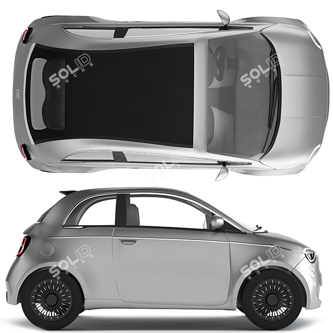  Electric Revolution: Fiat 500 La Prima 3D model image 3