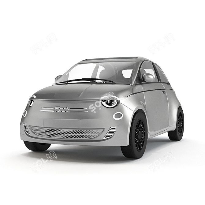  Electric Revolution: Fiat 500 La Prima 3D model image 4