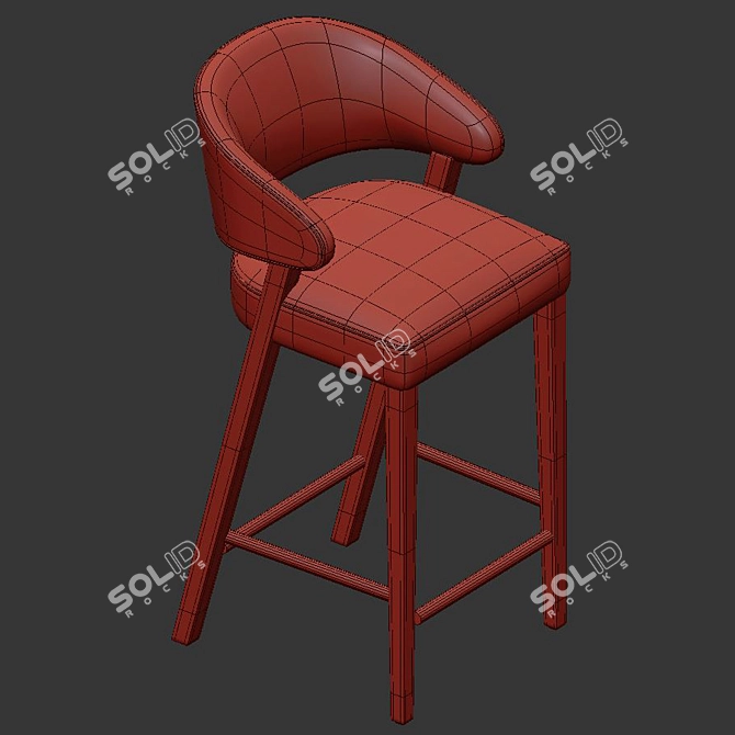 Title: Bright Group Cahn Barstool 3D model image 2