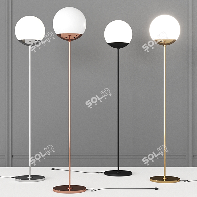 Emory Metal Floor Lamp - 5 Colors, Ø30cm, 1600cm 3D model image 2