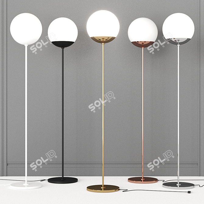 Emory Metal Floor Lamp - 5 Colors, Ø30cm, 1600cm 3D model image 3