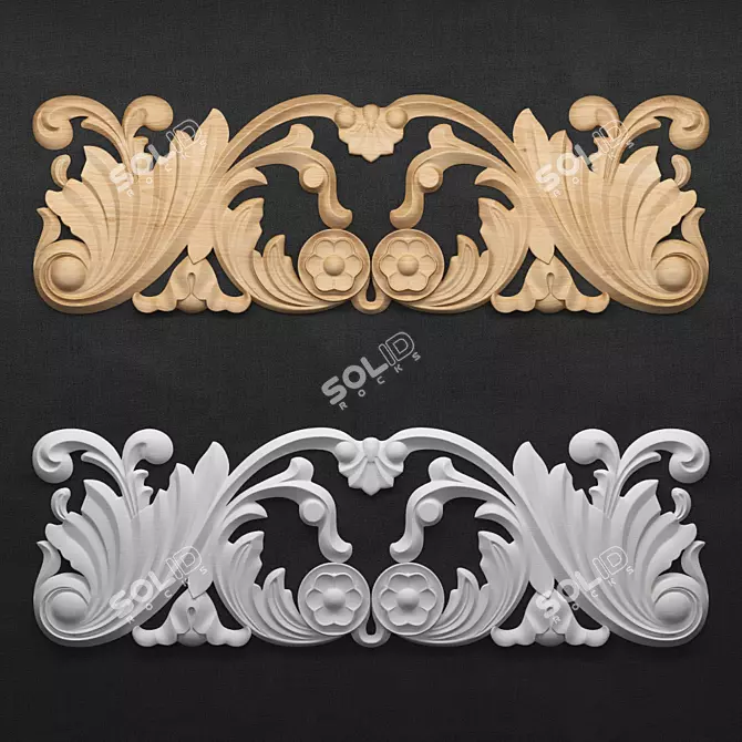 Elegant Carved Pattern Decor 3D model image 1