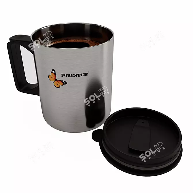 Forester Thermo Mug: Tea, Coffee & Lid 3D model image 3