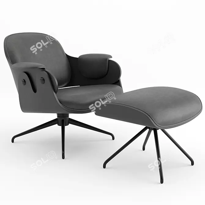 Swivel Low Lounger by BD Barcelona 3D model image 1