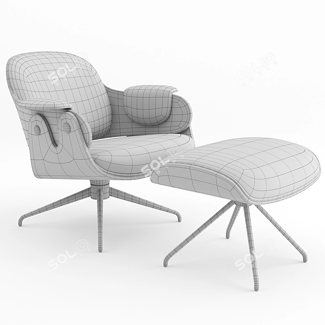 Swivel Low Lounger by BD Barcelona 3D model image 4