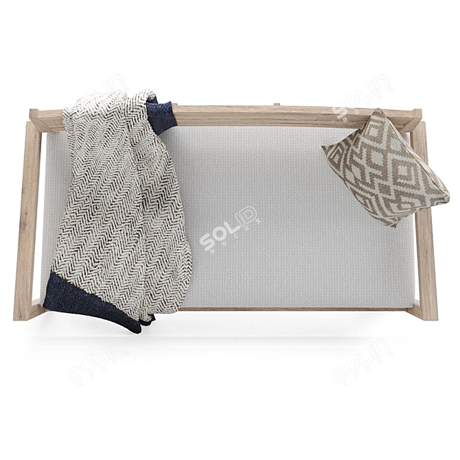 Rustic Clodie Bench: Versatile, Realistic Design 3D model image 4