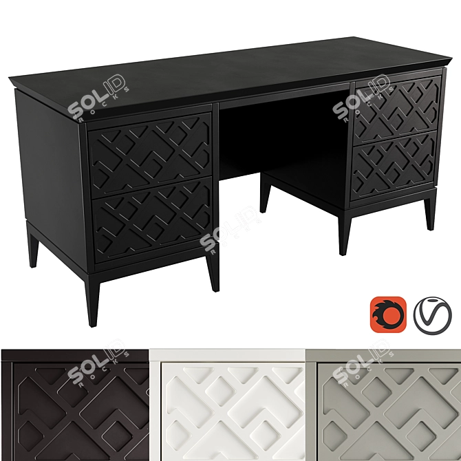 Dantone Ostin Home Desk: Elegant & Functional 3D model image 1