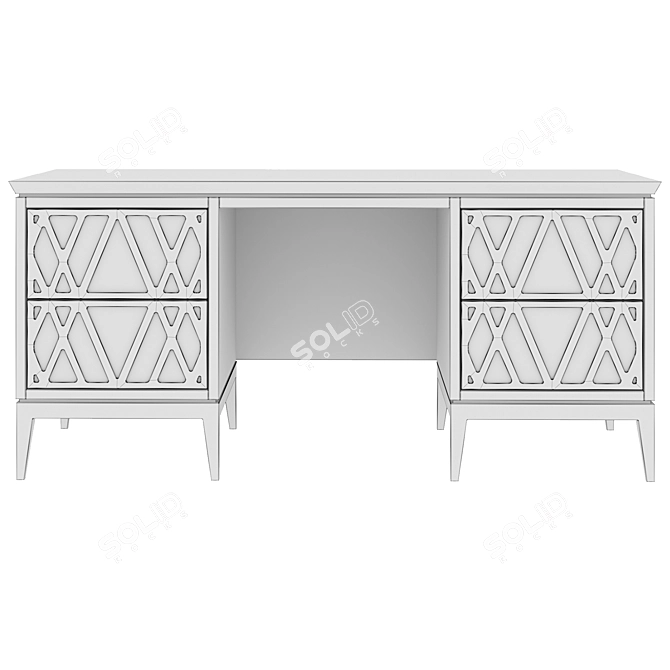 Sleek Austin Home Desk: Stylish, Spacious, Durable 3D model image 3