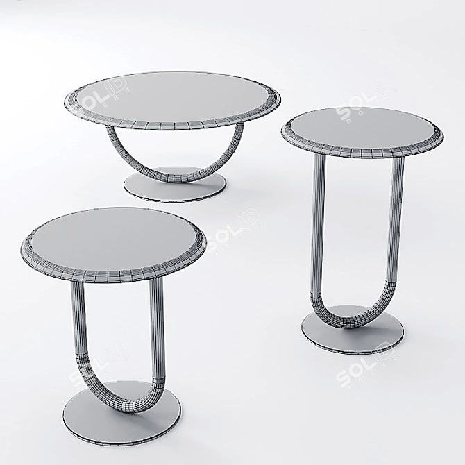 Modern Concrete Wire Tables 3D model image 3