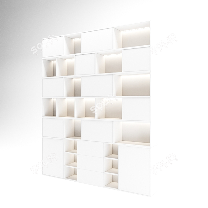 Versatile Modular Cabinet 3D model image 3