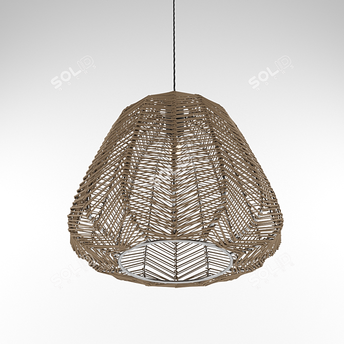 Sleek and Stylish Ceiling Light 3D model image 3