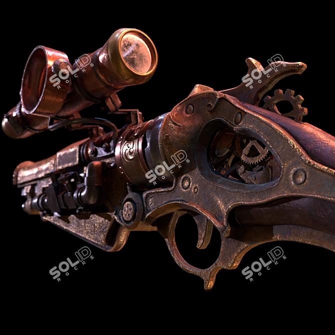 Victorian Vintage Handgun: Timeless Elegance in Your Hands 3D model image 3