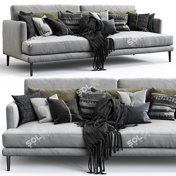 Elegant Bonaldo Paraiso Sofa 3D model image 1