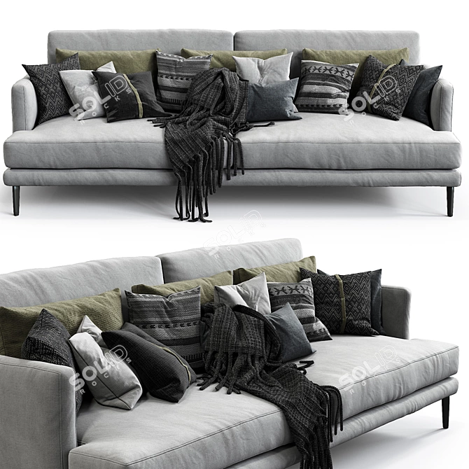 Elegant Bonaldo Paraiso Sofa 3D model image 3