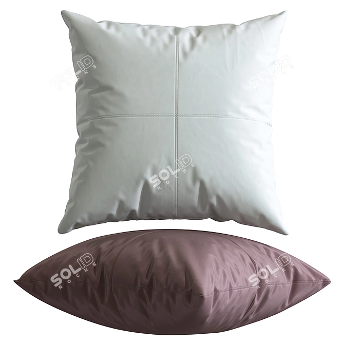 Silk Decorative Pillows Collection 3D model image 3