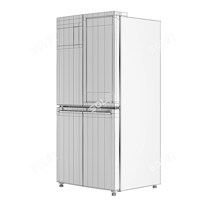 LG GC-Q22FTBKL: Stylish and Spacious Fridge 3D model image 5