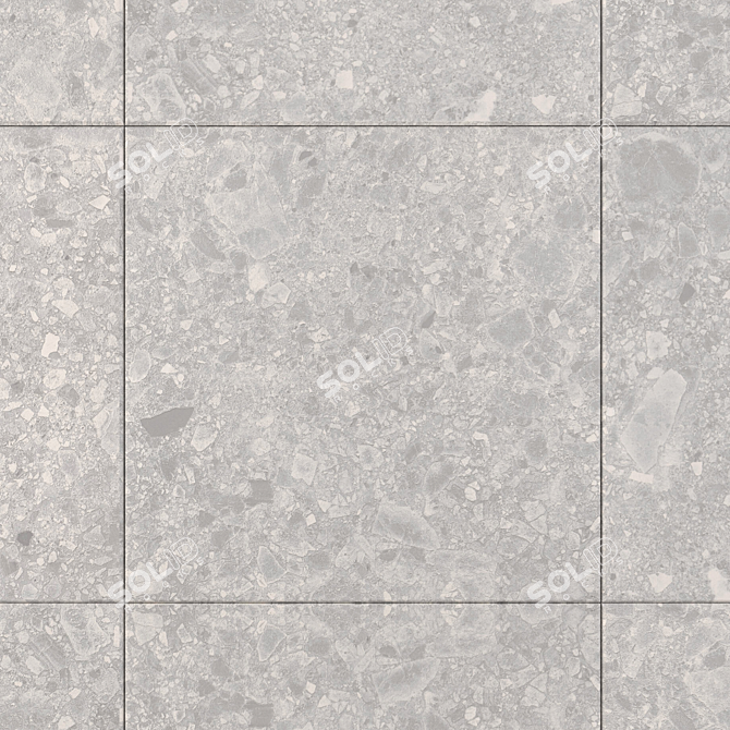 Frankfurt Gray Stone Wall Tiles 3D model image 2