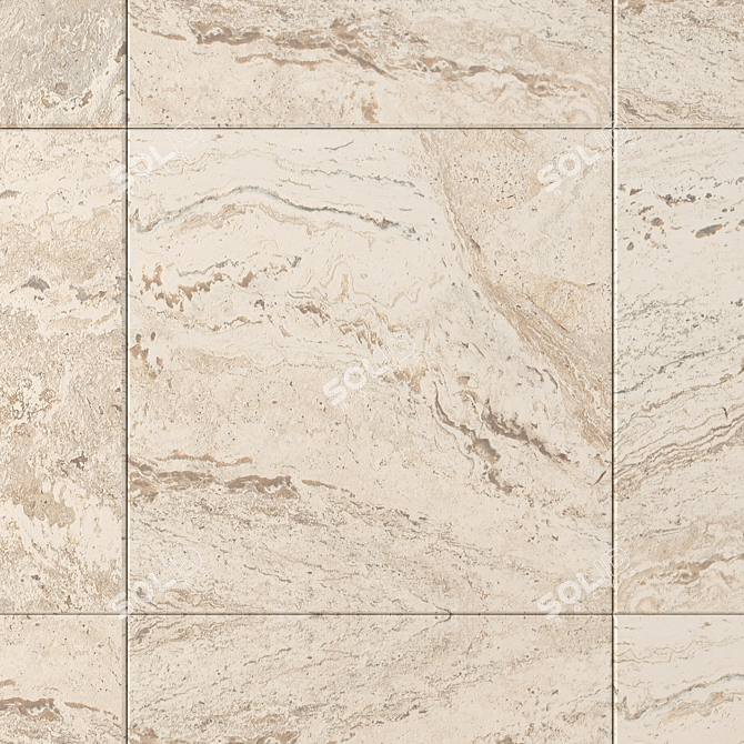 Antico Ivory Stone Wall Tiles 3D model image 2