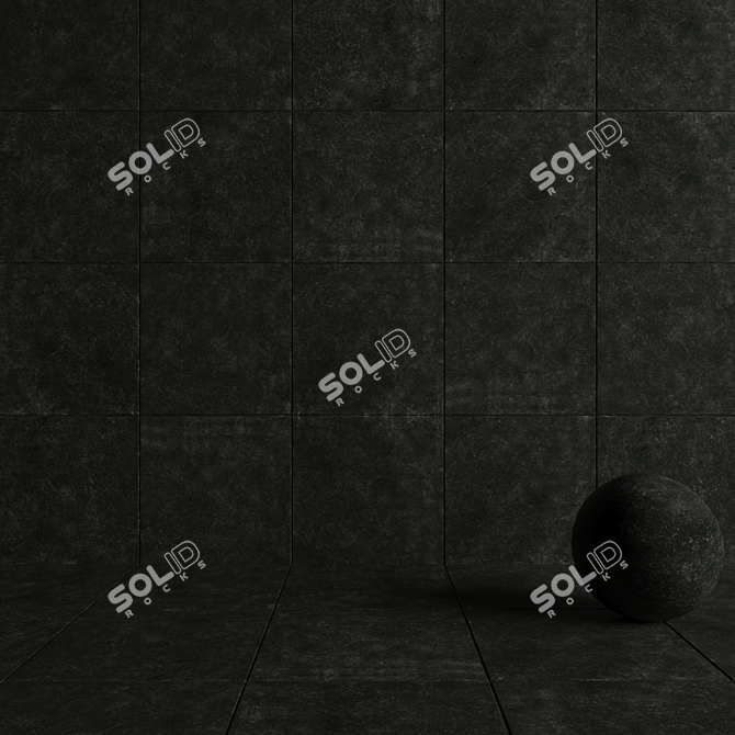 KIBO Black Stone Wall Tiles: Multi-Texture 3D Render 3D model image 4