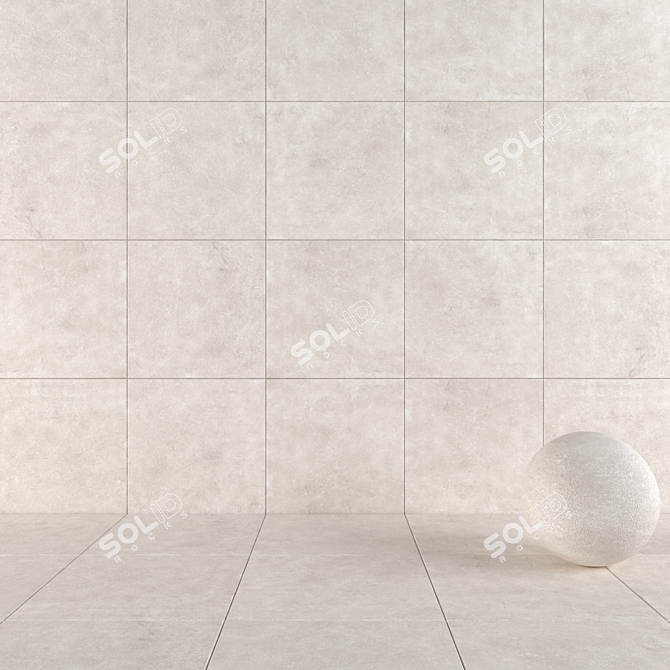 Kibo Bone Stone Wall Tiles 3D model image 1