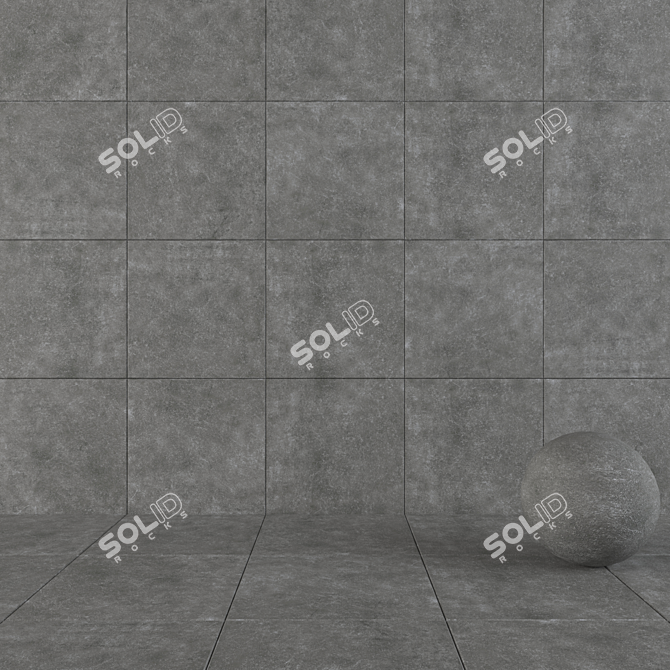 Kibo Fume Stone Wall Tiles: Stylish, Durable, Multi-textured 3D model image 1