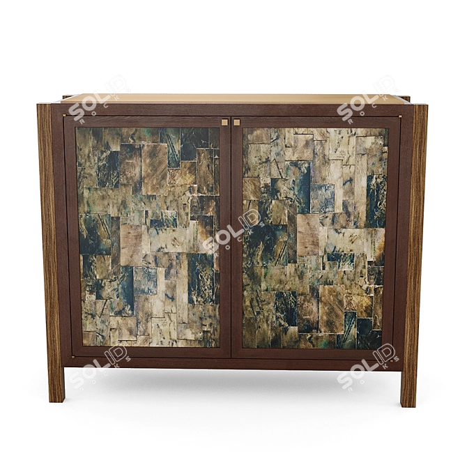 Bronze Textured Maxime Cabinet 3D model image 3