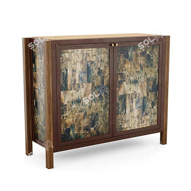 Bronze Textured Maxime Cabinet 3D model image 4