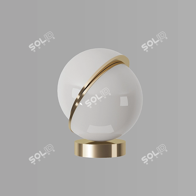 Elegant Mini Crescent Table Light 3D model image 2