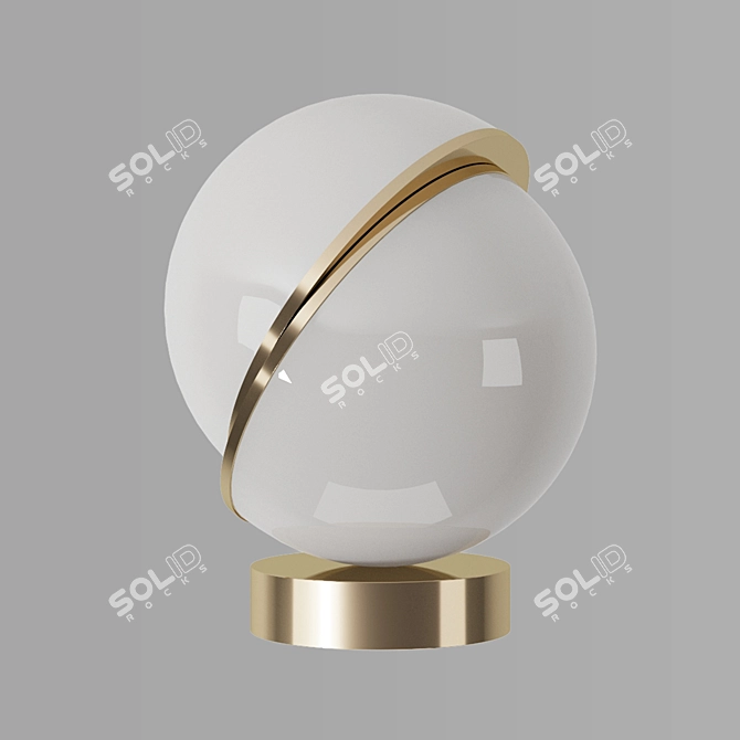 Elegant Mini Crescent Table Light 3D model image 3