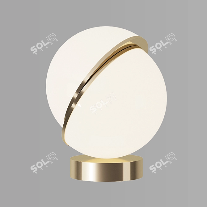 Elegant Mini Crescent Table Light 3D model image 4