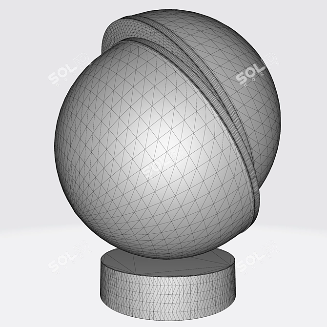 Elegant Mini Crescent Table Light 3D model image 5