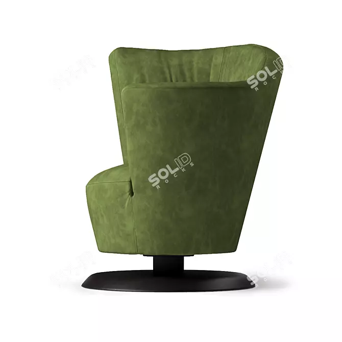 Giorgetti Arabella Armchair: Sleek Geometry and Premium Materials 3D model image 2