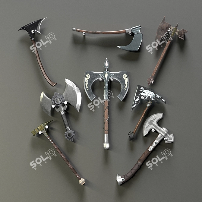 8-Blade Ax Kit: Versatile, High-Quality, PBR 3D model image 4