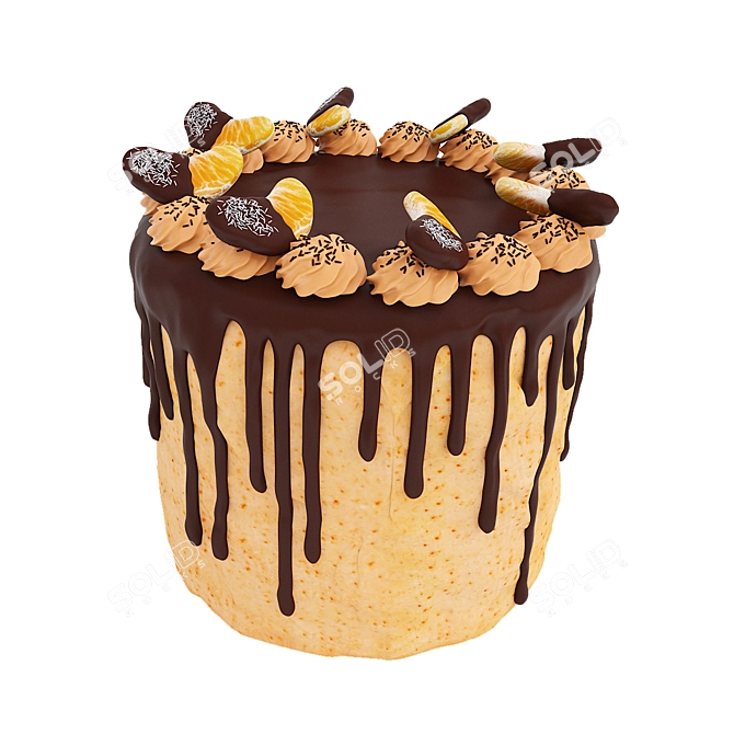 Tangerine Chocolate Delight 3D model image 1