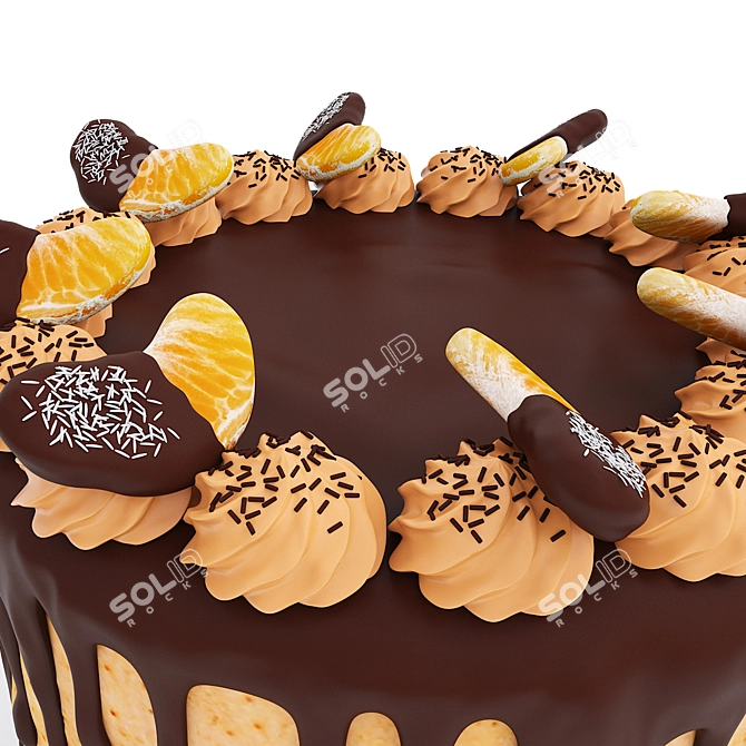 Tangerine Chocolate Delight 3D model image 3