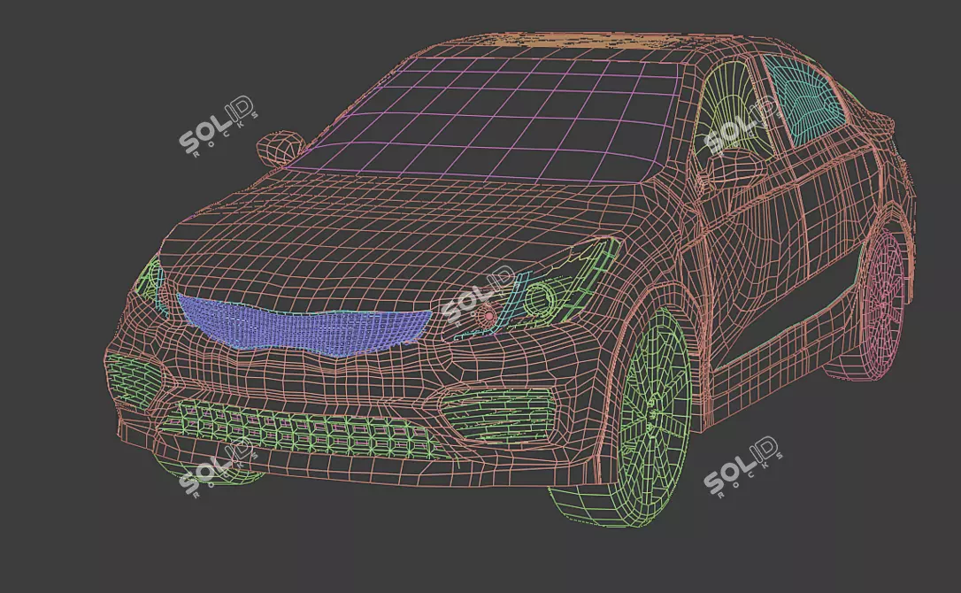 Kia K2 Sedan: Premium Quality 3D model image 3